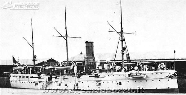 Navi da guerra R.N. Calabria 1894 ariete torpediniere Regia